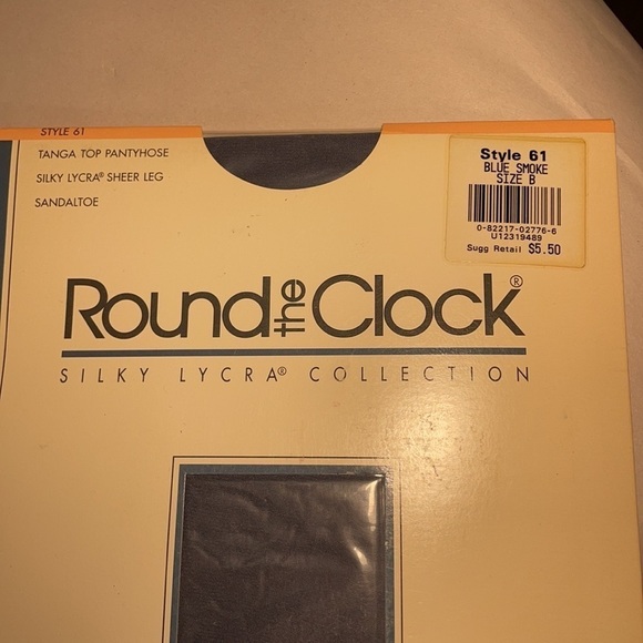 Lot of 5 Pantyhose Round the Clock Hanes Liz Claiborne Plum Blue Pink Size A-B - Picture 6 of 14